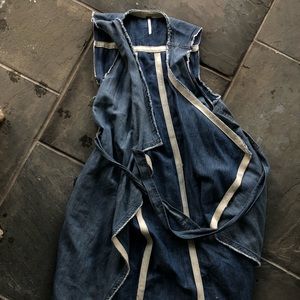 Free People jean vest! Great condition!